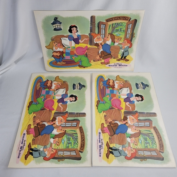 (3) Vtg Walt Disney Snow White Placemat - Picture 6 of 11